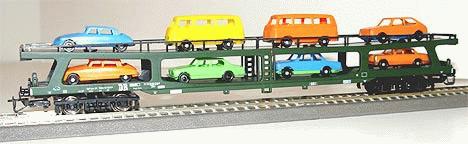 Automobile Carrier car for Passenger trains with 8 vehicles<br /><a href='images/pictures/TT_Model/9318.jpg' target='_blank'>Full size image</a>